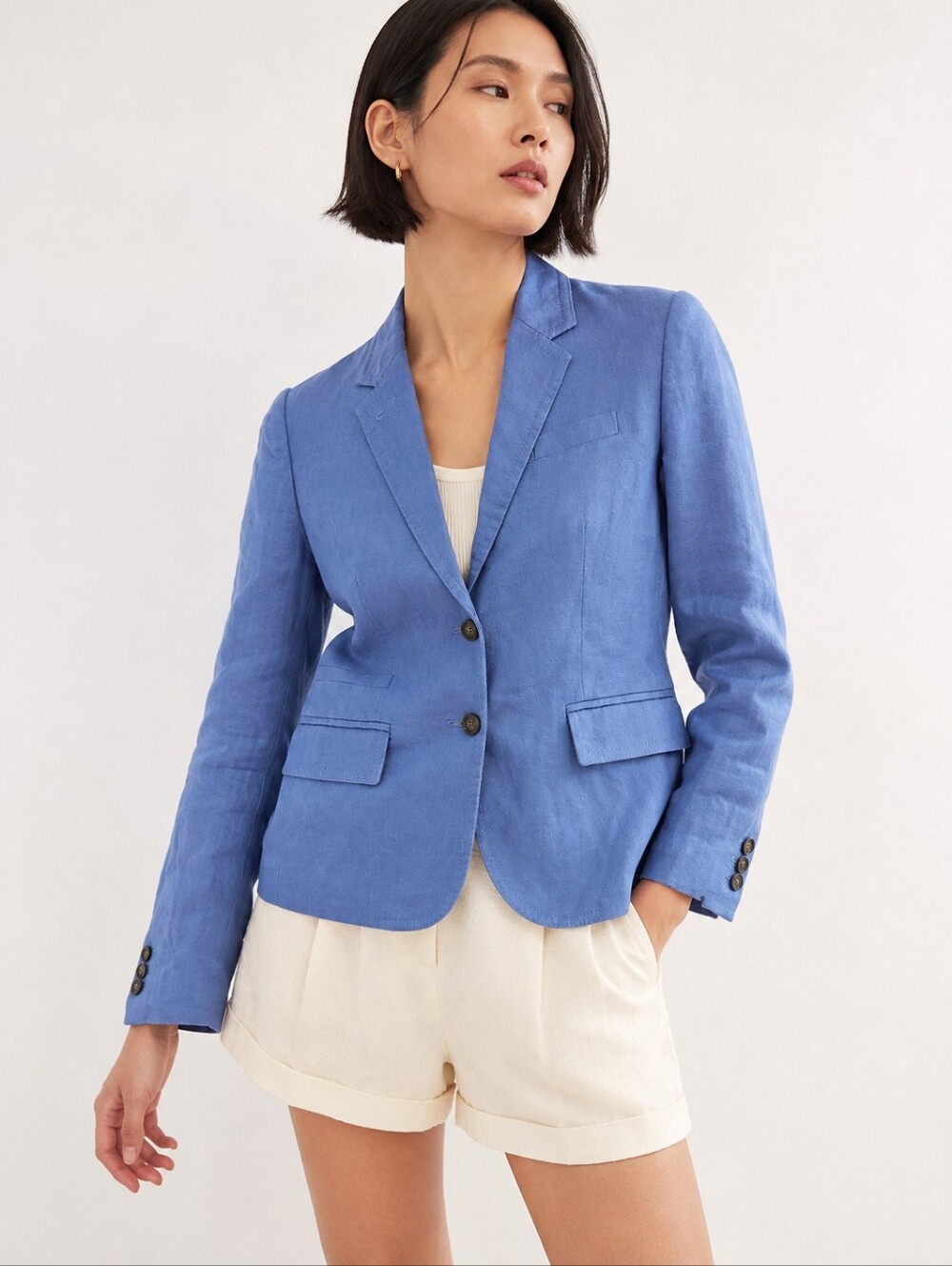 J. Crew Linen-Blend Schoolboy Blazer